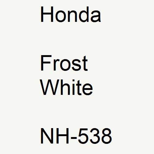 Honda, Frost White, NH-538.